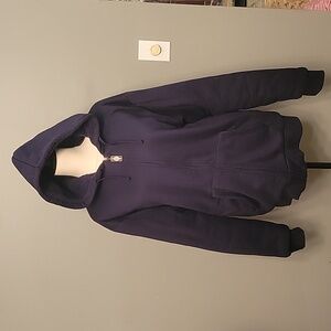 Mens XL Navy Blue HanTon Zip up Hoodie EUC